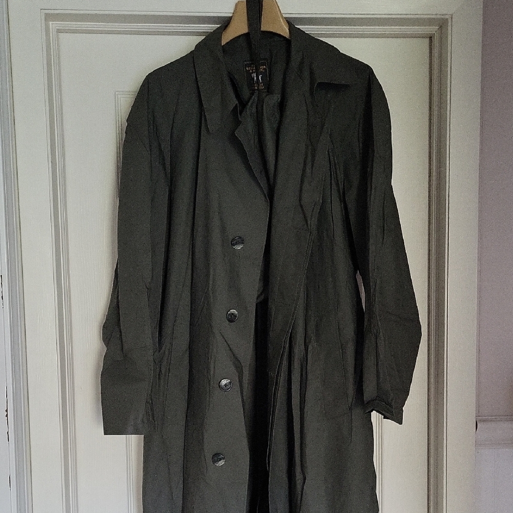 SALE--Hart Schaffner Marx Olive Trench Coat